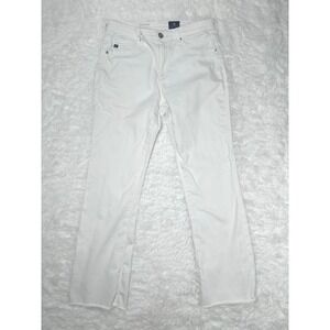 AG Adriano Goldschmied The Jodi Crop White High Rise‎ Slim Flare Jeans size 27R